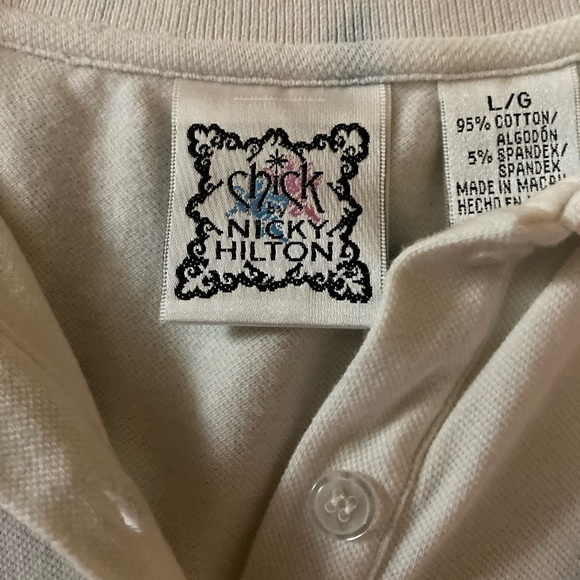 NWOT Chick by Nicky Hilton tye dye polo top - Picture 3 of 3